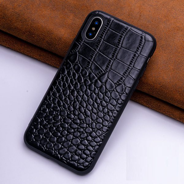 Suitable for iPhone 14 phone case Apple 13 Pro Max crocodile pattern 12 Pro genuine leather case 11 protective case - Image 3