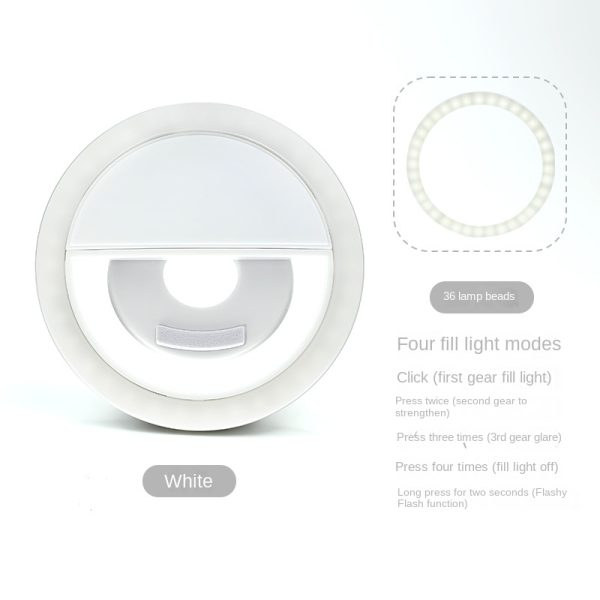 RK-12 Mobile Phone Fill Light Wholesale Live Beauty Selfie Lighting Round Flash Charging LED Fill Light - Image 10