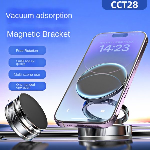 Magnetic Car Mount Vacuum Suction Cup Holder for Navigation Black Technology Product - Image 9