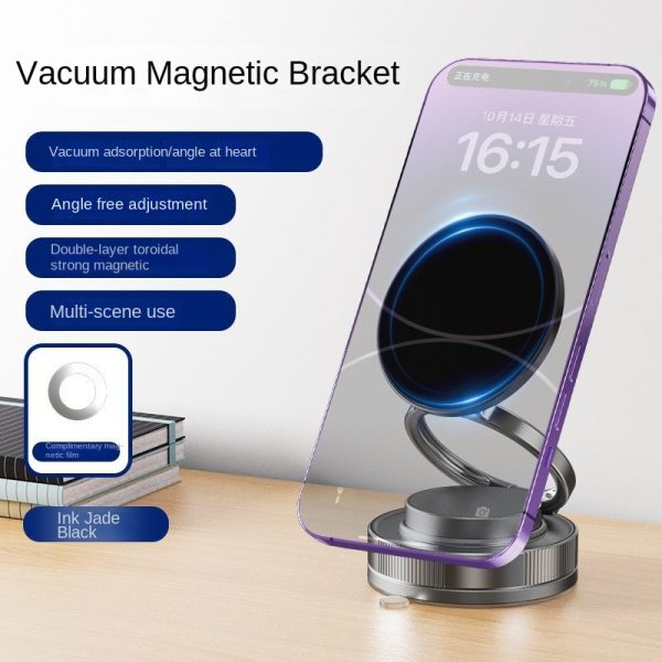 Magnetic Car Mount Vacuum Suction Cup Holder for Navigation Black Technology Product - Image 8