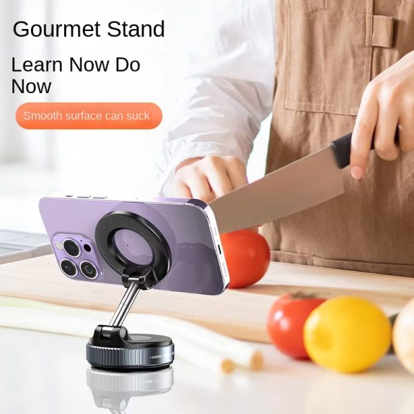 Magnetic Car Mount Vacuum Suction Cup Holder for Navigation Black Technology Product - Image 3