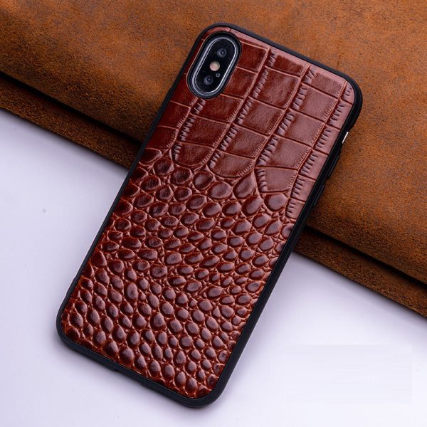 Suitable for iPhone 14 phone case Apple 13 Pro Max crocodile pattern 12 Pro genuine leather case 11 protective case - Image 5