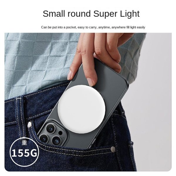 New YSH-126 LED Magnetic Phone Fill Light Photography Lamp Desktop Video Conference Live Pocket Light Mirror - Image 2