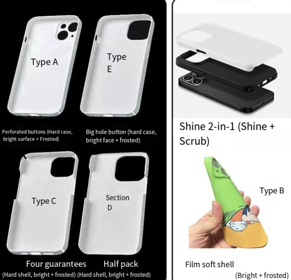 Customized Apple 16 phone case with heat transfer printing all inclusive 15 glossy 14 frosted hard shell for film case with pictures - Image 4