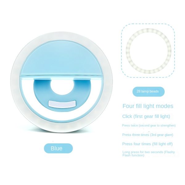 RK-12 Mobile Phone Fill Light Wholesale Live Beauty Selfie Lighting Round Flash Charging LED Fill Light - Image 8