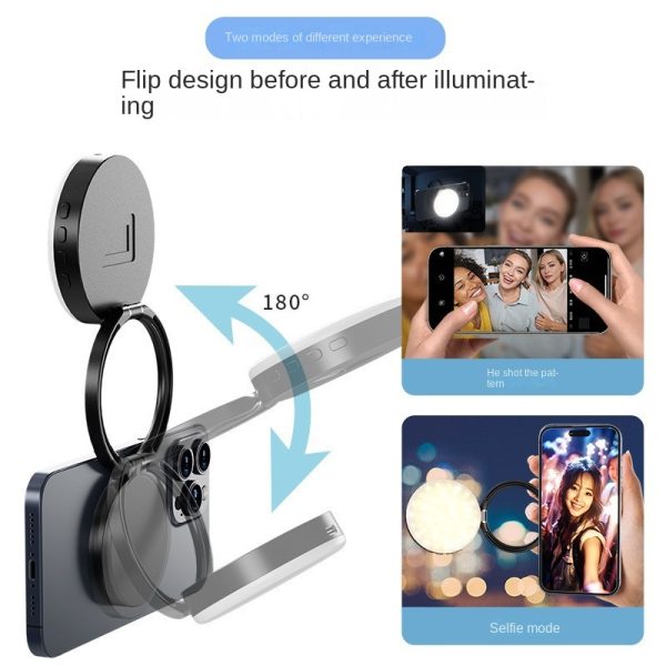 New YSH-126 LED Magnetic Phone Fill Light Photography Lamp Desktop Video Conference Live Pocket Light Mirror - Image 4