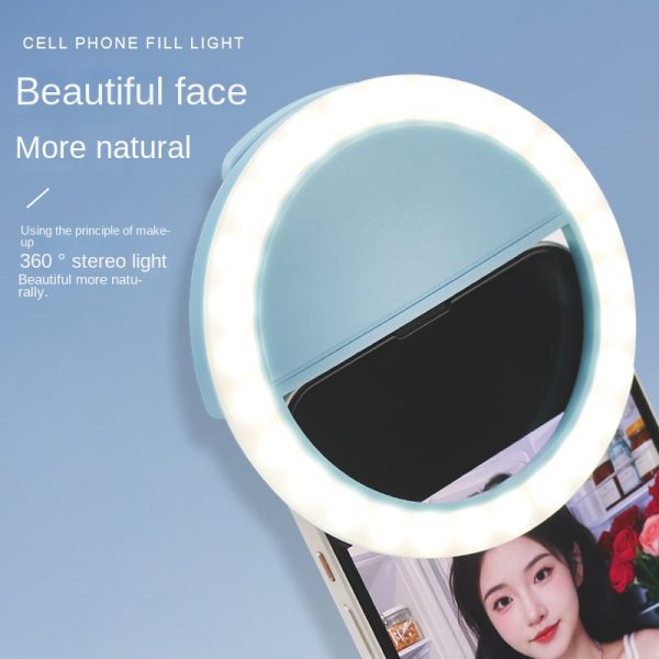 RK-12 Mobile Phone Fill Light Wholesale Live Beauty Selfie Lighting Round Flash Charging LED Fill Light - Image 2