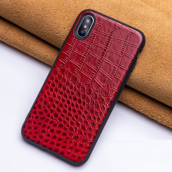 Suitable for iPhone 14 phone case Apple 13 Pro Max crocodile pattern 12 Pro genuine leather case 11 protective case - Image 4