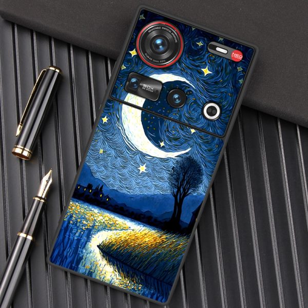 Nubia Z70Sultra Phone Case Leather Business Anti-drop Protective Cover Classic Starry Sky - Image 4