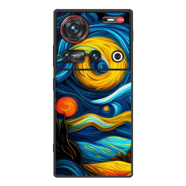 Nubia Z70Sultra Phone Case Leather Business Anti-drop Protective Cover Classic Starry Sky - Image 13