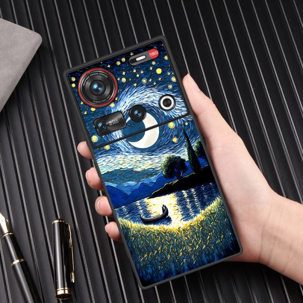 Nubia Z70Sultra Phone Case Leather Business Anti-drop Protective Cover Classic Starry Sky - Image 2
