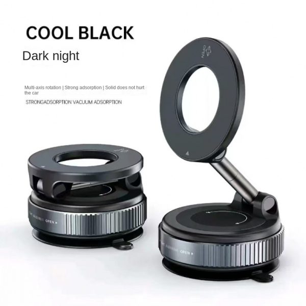 Magnetic Car Mount Vacuum Suction Cup Holder for Navigation Black Technology Product - Image 6