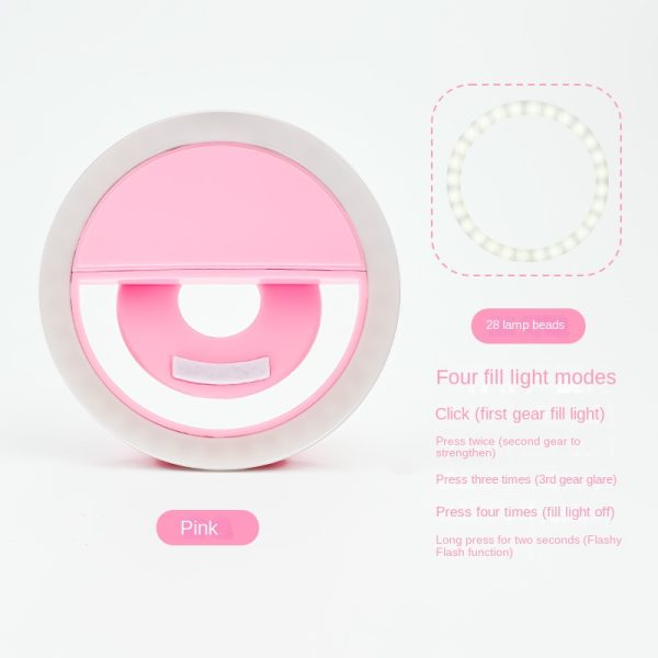 RK-12 Mobile Phone Fill Light Wholesale Live Beauty Selfie Lighting Round Flash Charging LED Fill Light - Image 7