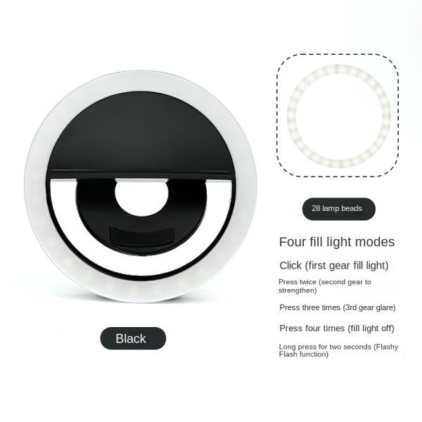 RK-12 Mobile Phone Fill Light Wholesale Live Beauty Selfie Lighting Round Flash Charging LED Fill Light - Image 5