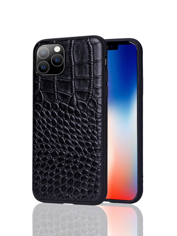Suitable for iPhone 14 phone case Apple 13 Pro Max crocodile pattern 12 Pro genuine leather case 11 protective case - Image 2