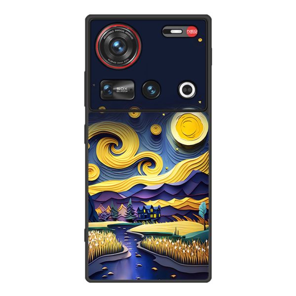 Nubia Z70Sultra Phone Case Leather Business Anti-drop Protective Cover Classic Starry Sky - Image 8